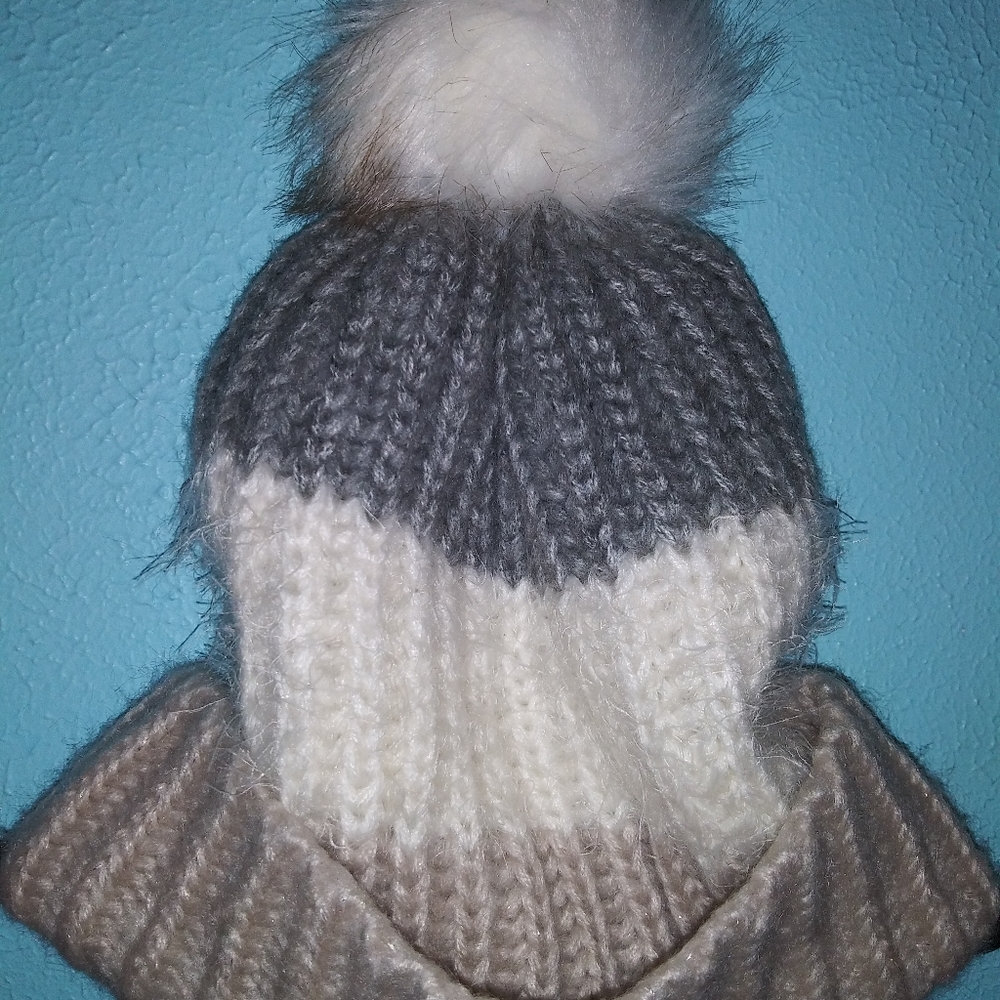 Lauren Conrad fuzzy beanie